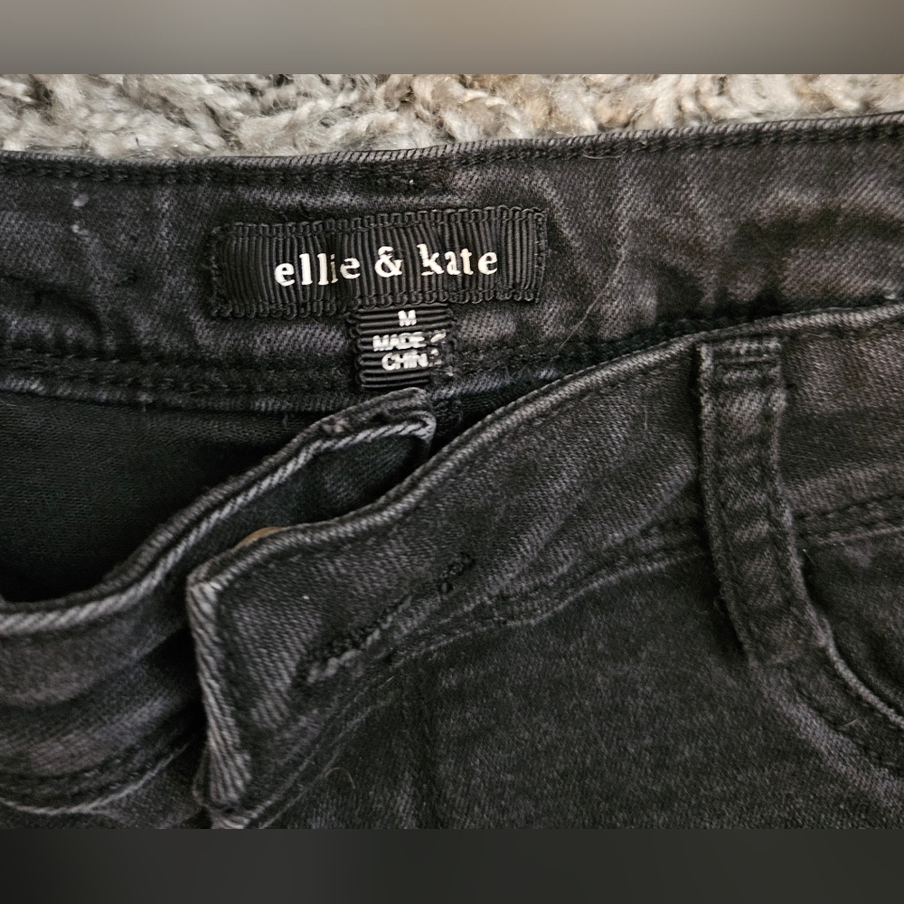 Ellie & Kate Distressed Black Skinny Jeans- Size M (27) - Picture 3 of 3